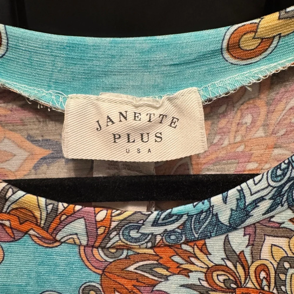 Janette Plus Multicolor Mandala Long Sleeve Top - Picture 2 of 2
